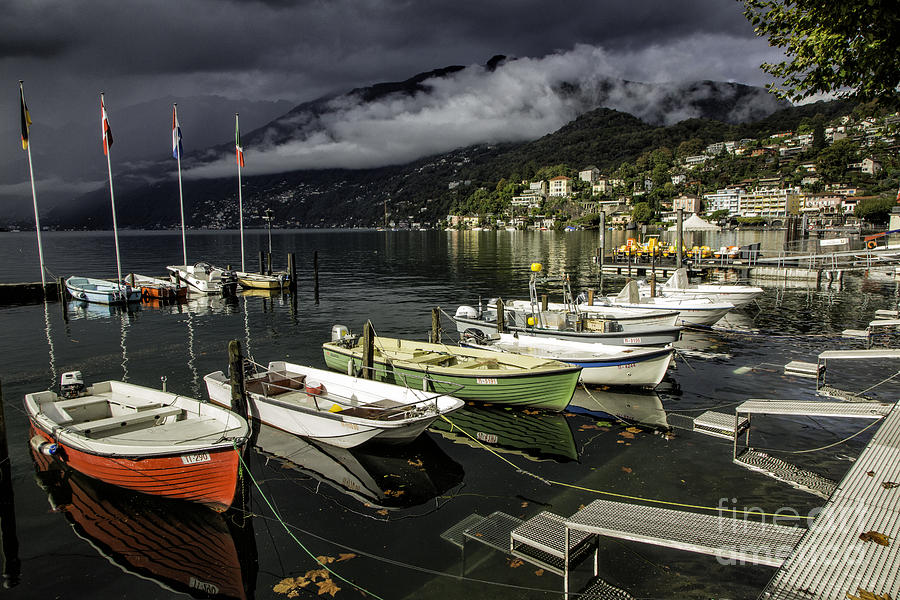 Boat Photograph - Lake Maggiore Ascona 1 by Timothy Hacker