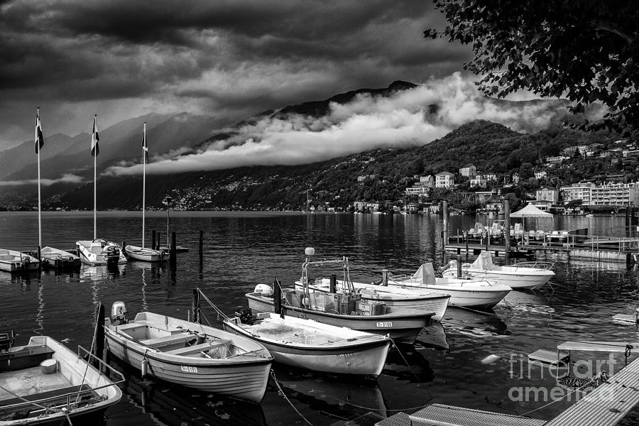 Lake Maggiore Ascona BW Photograph by Timothy Hacker