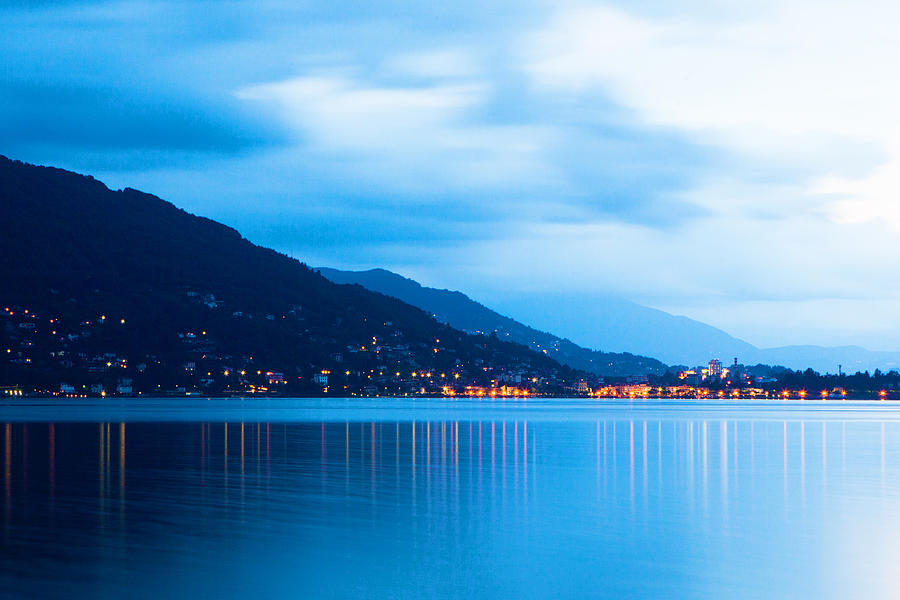 Mountain Photograph - Lake Maggiore Before Sunrise by Good Focused