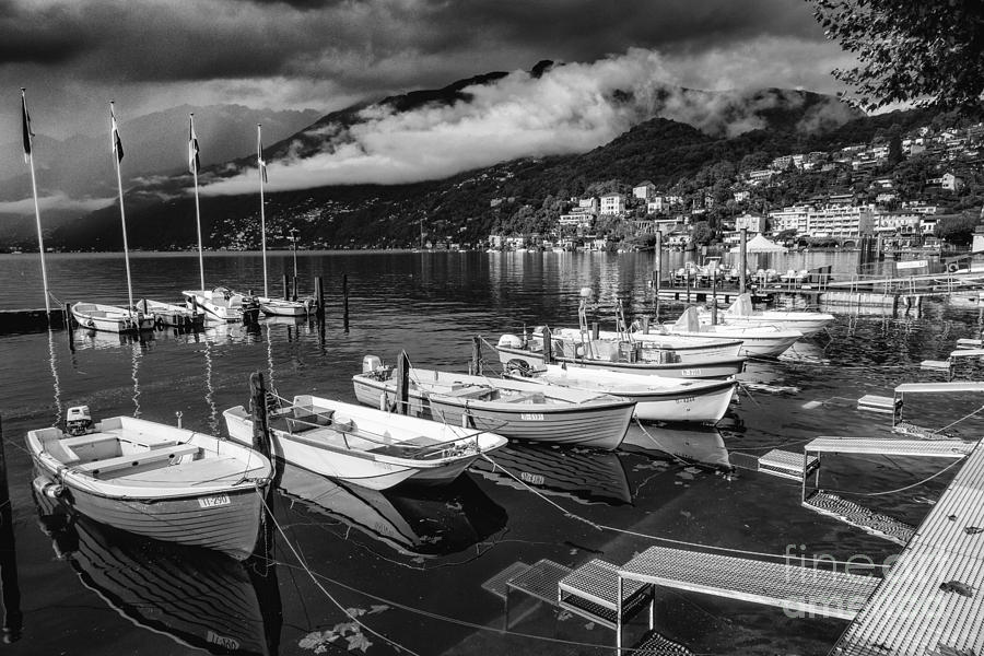 Lake Maggiore BW Photograph by Timothy Hacker