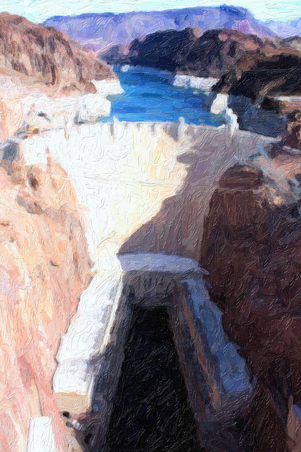 Lake Mead - Hoover Dam Digital Art by Gravityx9 Designs