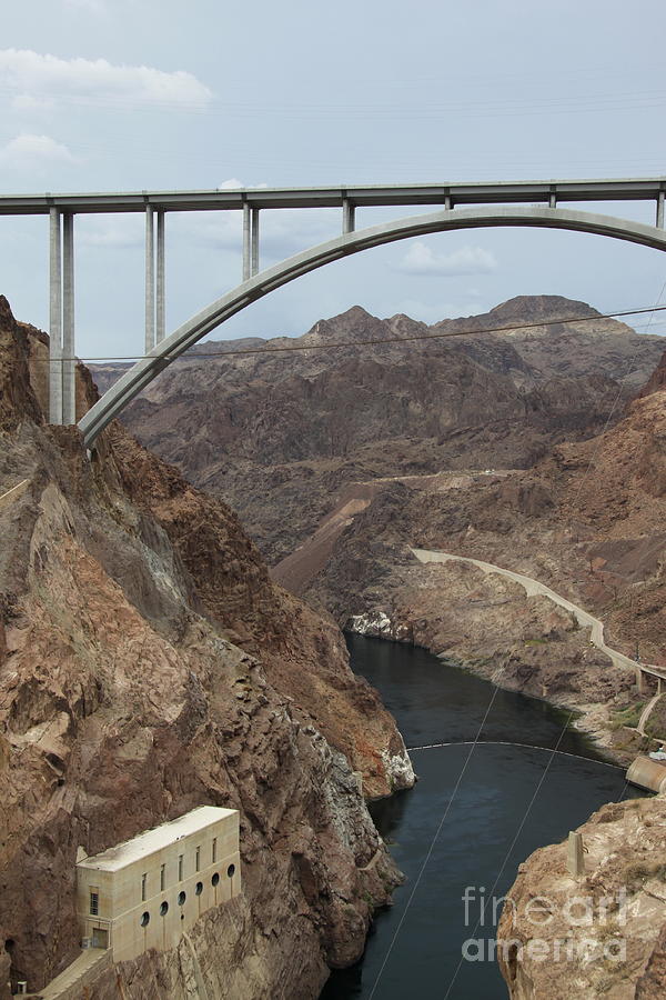 Lake Mead Spillway And Memorial Bridge Photograph by Christiane Schulze Art And Photography