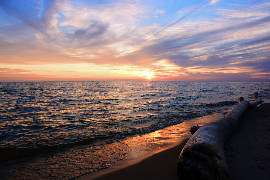 Lake MI Sunset Photograph By Melissa Wegner   Pixels