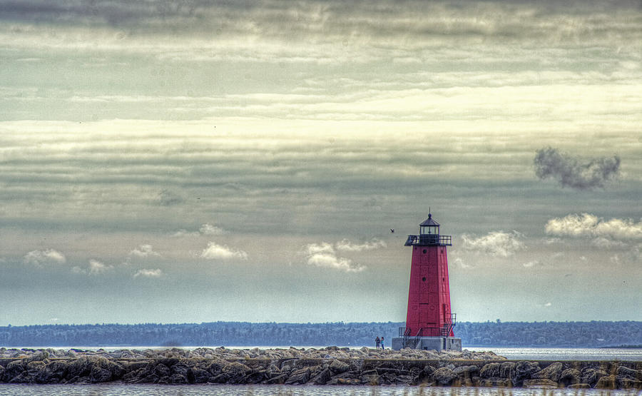 Lake Michigan Lighthouse Photograph by Jim Boardman