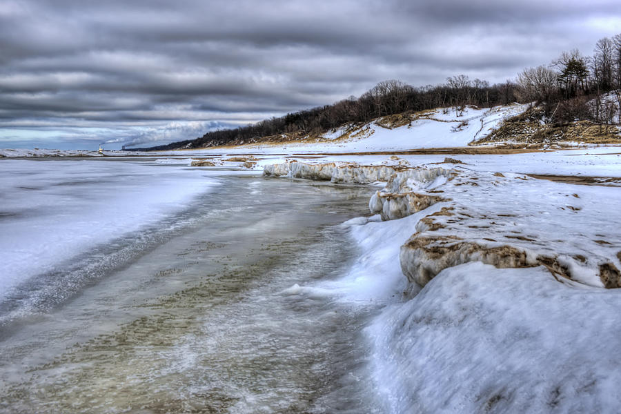 Lake Michigan Shelf Ice Photograph by Scott Wood