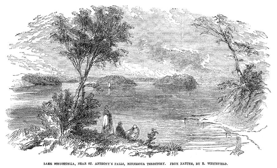 Lake Minnetonka, 1857 Painting by Granger