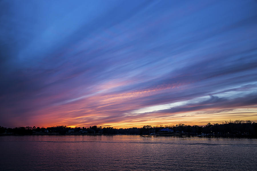 Lake Murray Sunset-1 Photograph by Charles Hite