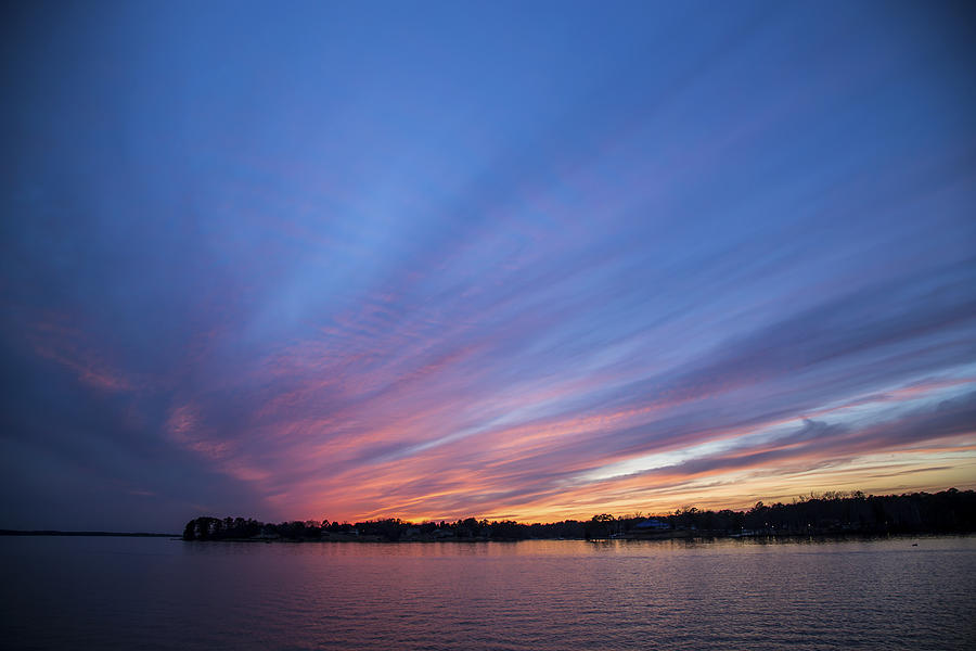 Lake Murray Sunset-3 Photograph by Charles Hite