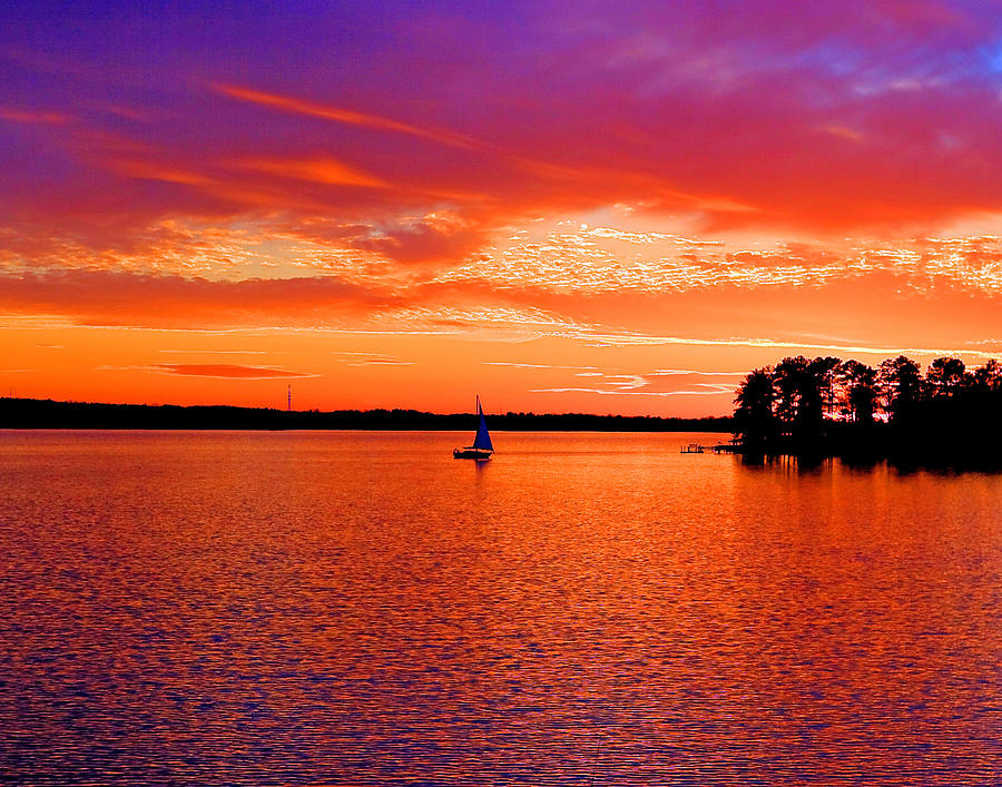Lake Murray Sunset Photograph by Joseph C Hinson