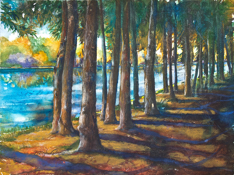 Lake Nockamixon Painting by Patricia Allingham Carlson