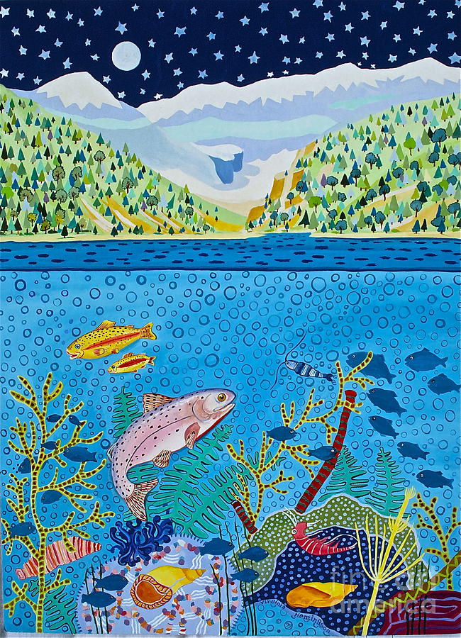 Lake Louise Canada Painting - Lake of Little Fishes by Virginia Ann Hemingson