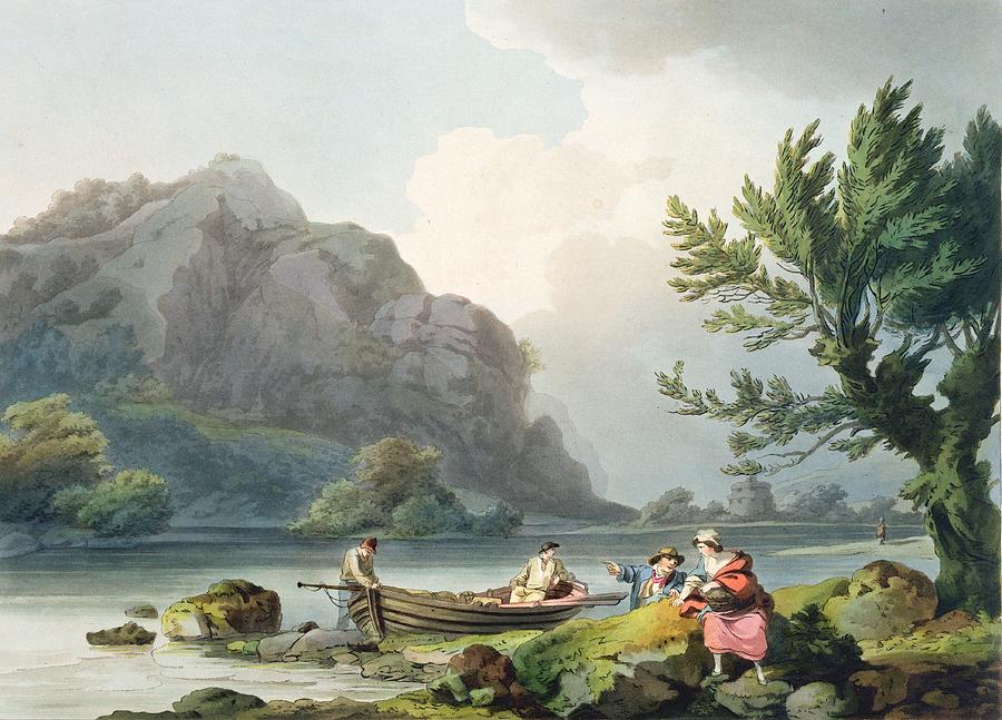 Windermere Drawing - Lake Of Wyndermere, From The Romantic by Philippe de Loutherbourg