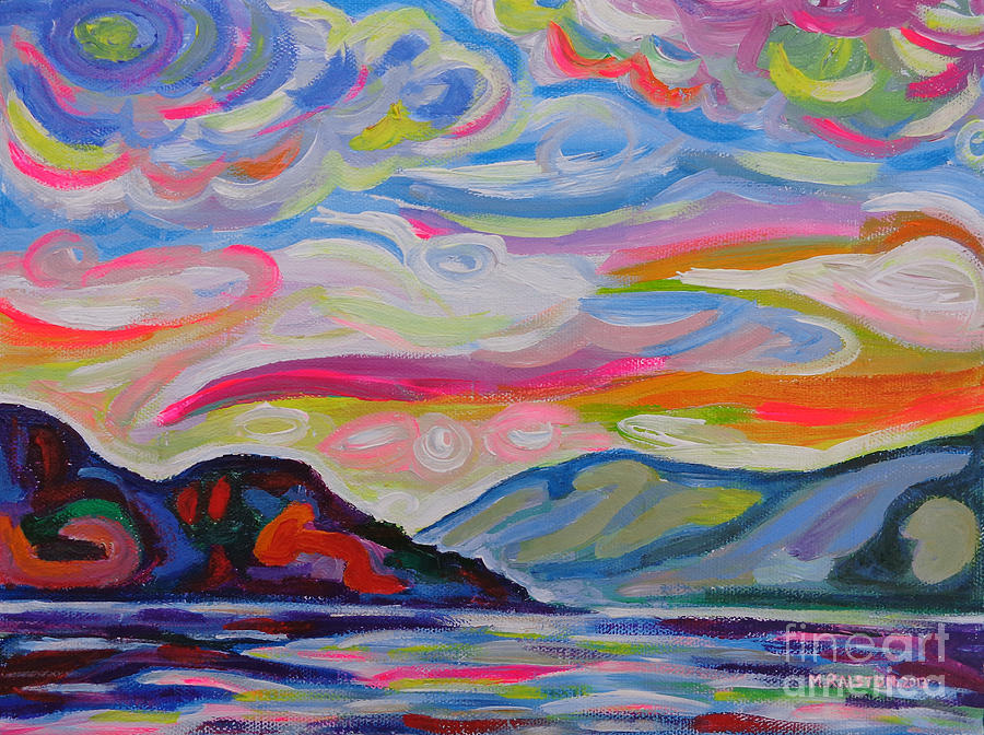 Mountain Painting - Lake Okanagan From Peachland by Morgan  Ralston