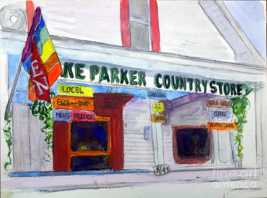 Lake Parker Country Store Painting by Donna Walsh