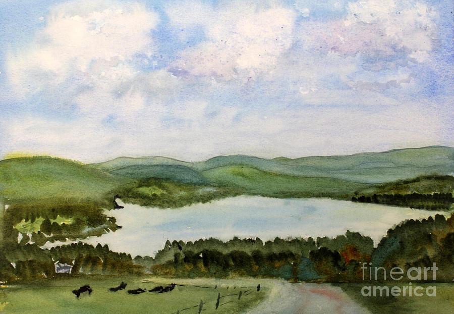 Lake Parker in Glover Painting by Donna Walsh