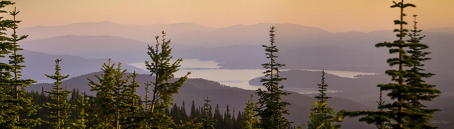 140701A-036 Lake Pend Oreille at sunset Photograph by Albert Seger
