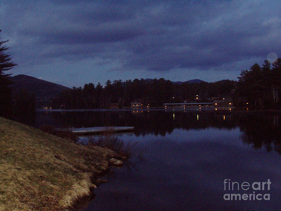 Lake Placid at Night Photograph by John Telfer