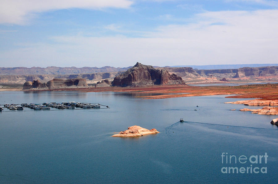 Lake Powell and Castle Rock Photograph by Debra Thompson