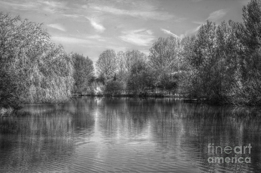 Lake Reflections Mono Photograph by Jeremy Hayden