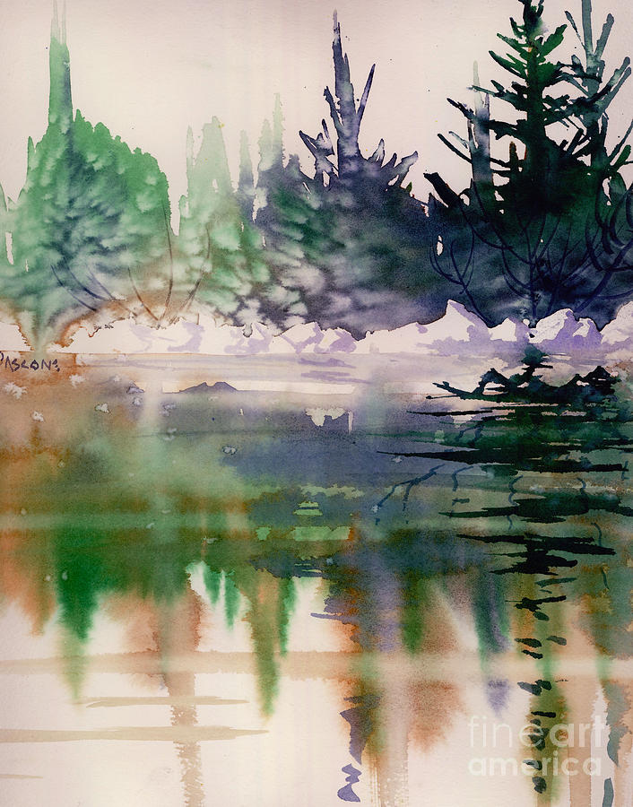 Lake Reflections Painting by Teresa Ascone