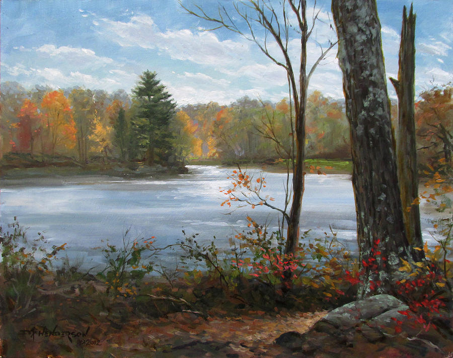Tree Painting - Lake Rickabear by David Henderson
