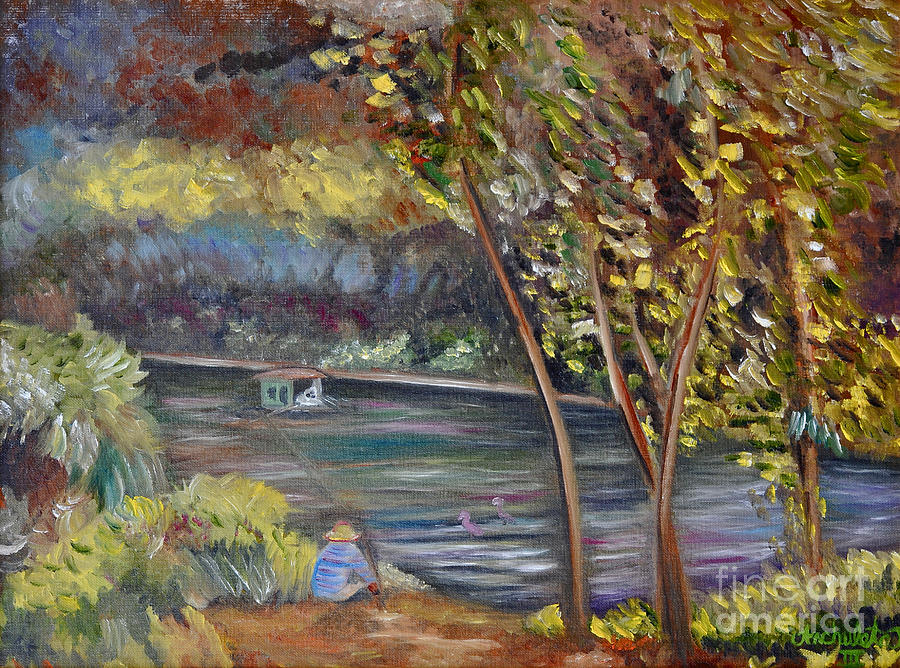 Lake Painting by Ruben Archuleta - Art Gallery