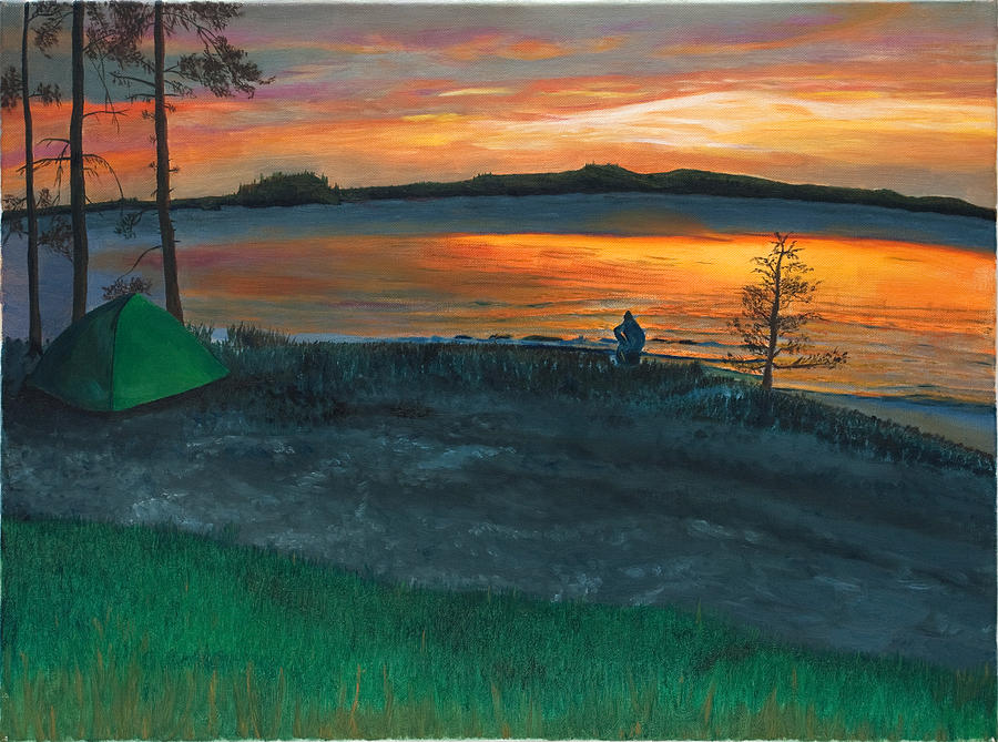 Lake Saimaa In Finland Painting by Phillip Compton