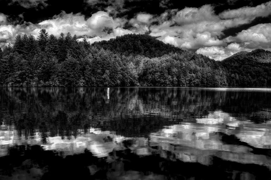 Lake Santeetlah in Black and White Photograph by Greg and Chrystal Mimbs