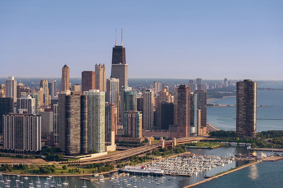 Chicago Photograph - Lake Shore Drive Curve Chicago by Steve Gadomski