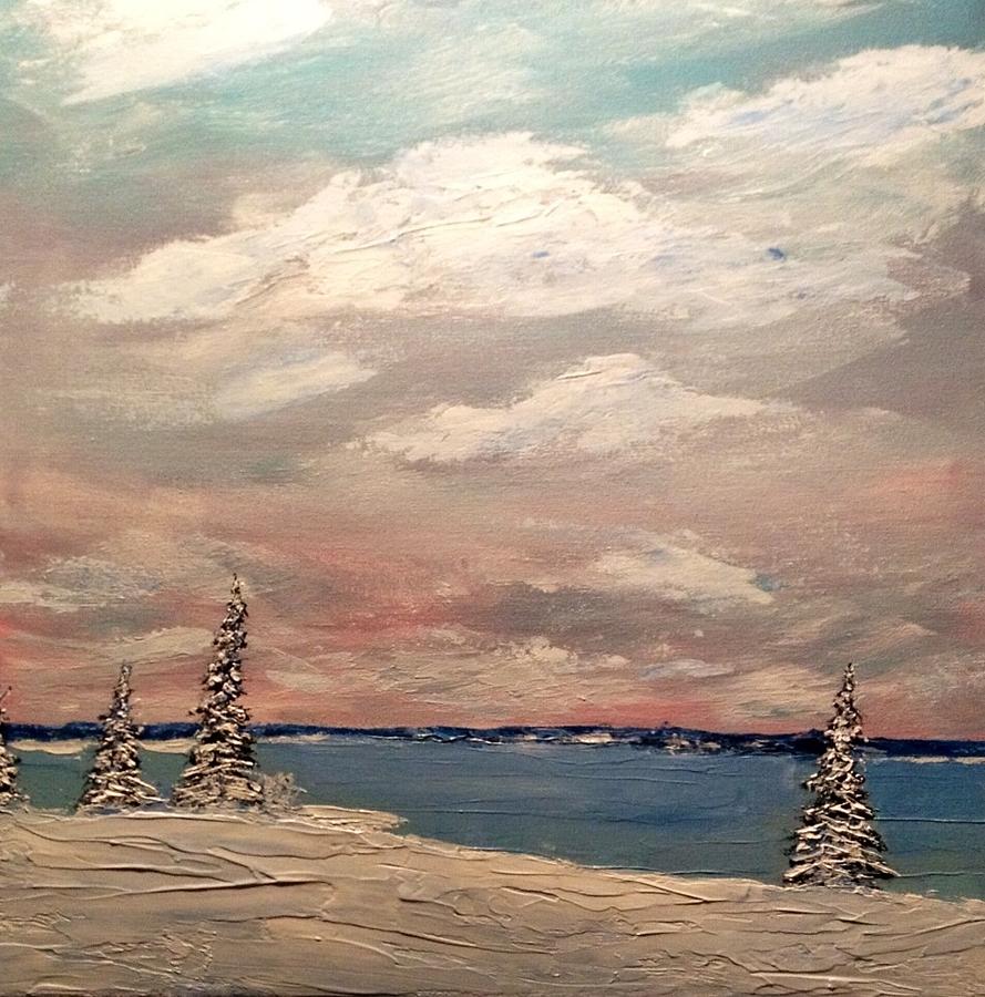 Lake Shore - Early Winter Painting by Desmond Raymond