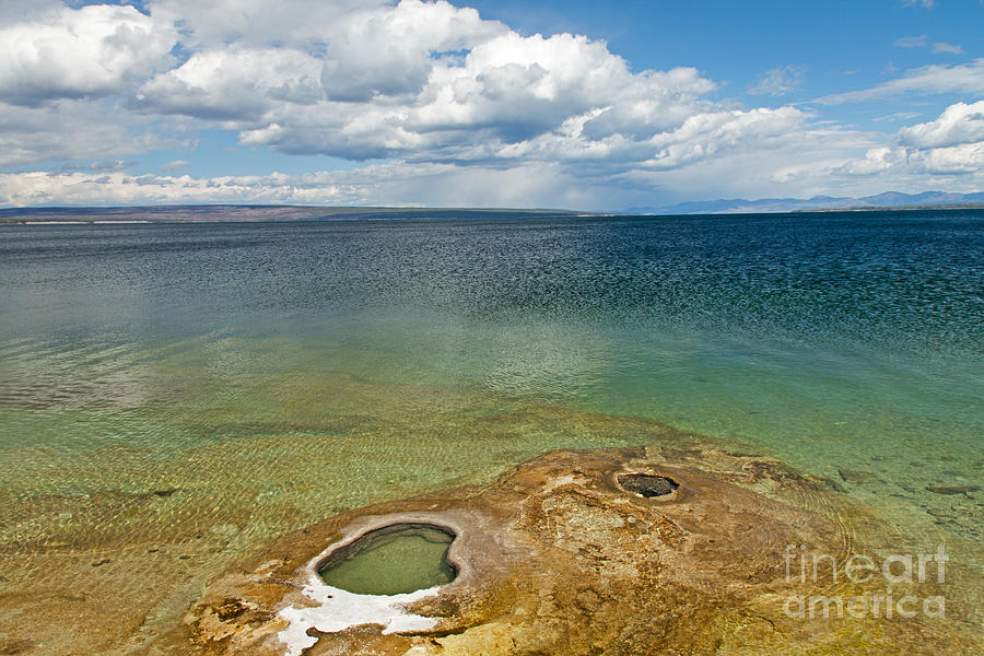 Lake Shore Geyser in West Thumb Geyser Basin Photograph by Fred Stearns