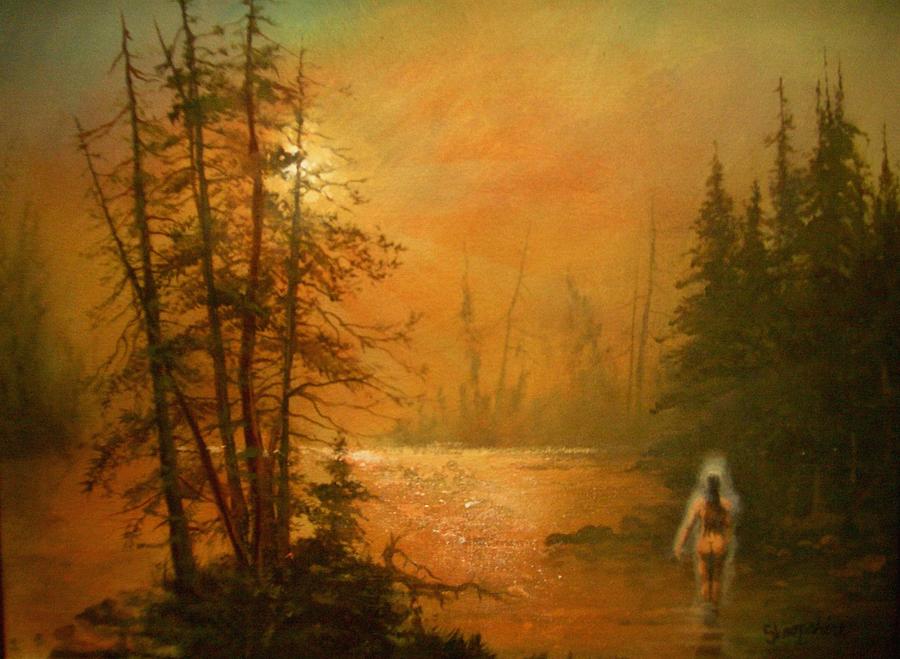 Lake Spirit Painting by Tom Shropshire