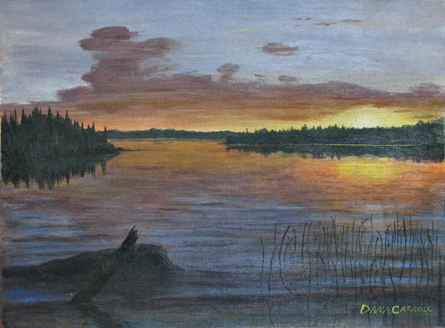 Lake Painting - Lake Sunrise by Dana Carroll Lake Painting - Lake Sunrise by Dana Carroll