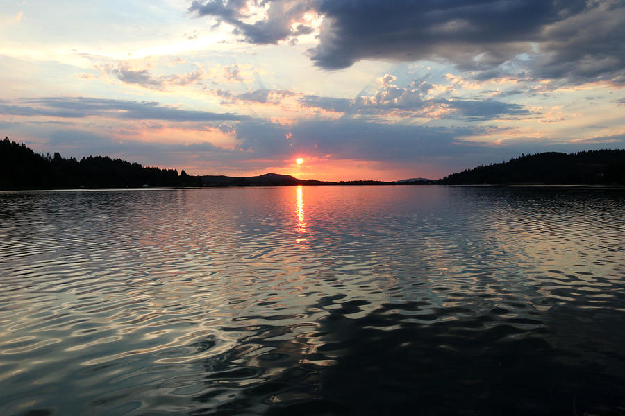Sunset Photograph - Lake Sunset by Kami McKeon