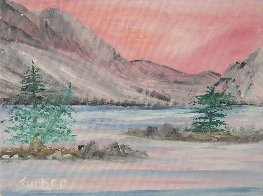Lake Sunset Painting by Suzanne Surber