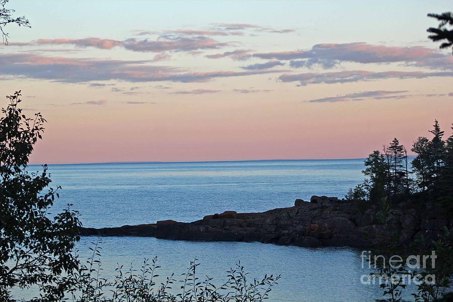 Nature Photograph - Lake Superior at Sunset by Stephanie Hanson