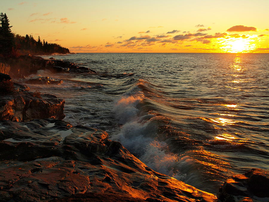 Lake Superior Dawn Photograph by Jim Peterson