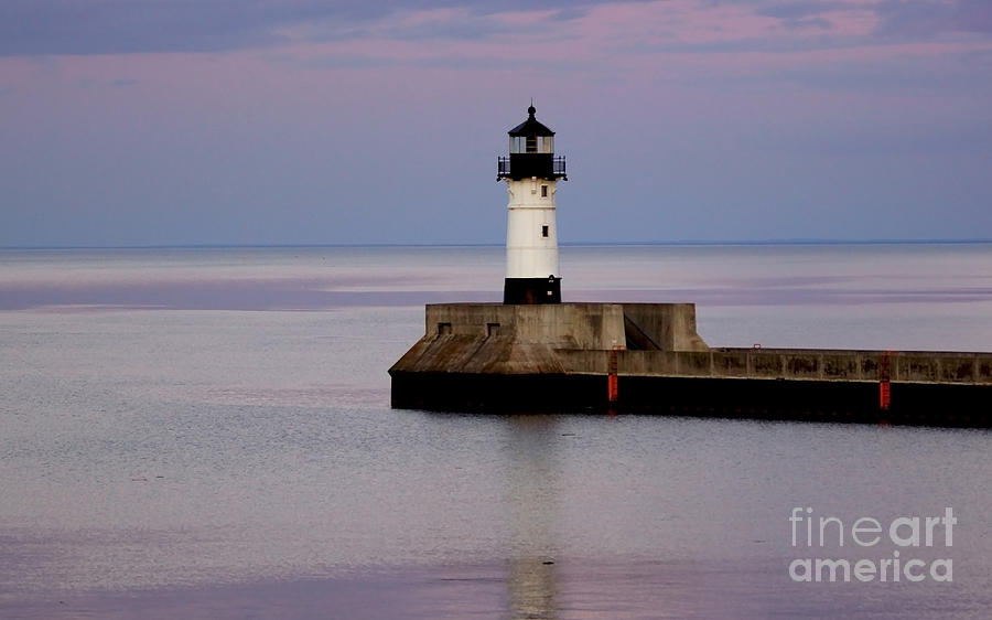 Nature Photograph - Lake Superior Lighthouse by Lori Tordsen