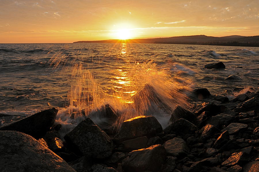 Lake Superior Sunset Photograph by Sandra Updyke