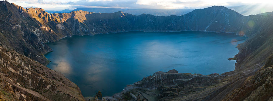 Nature Photograph - Lake Surrounded By Mountains, Quilotoa by Panoramic Images