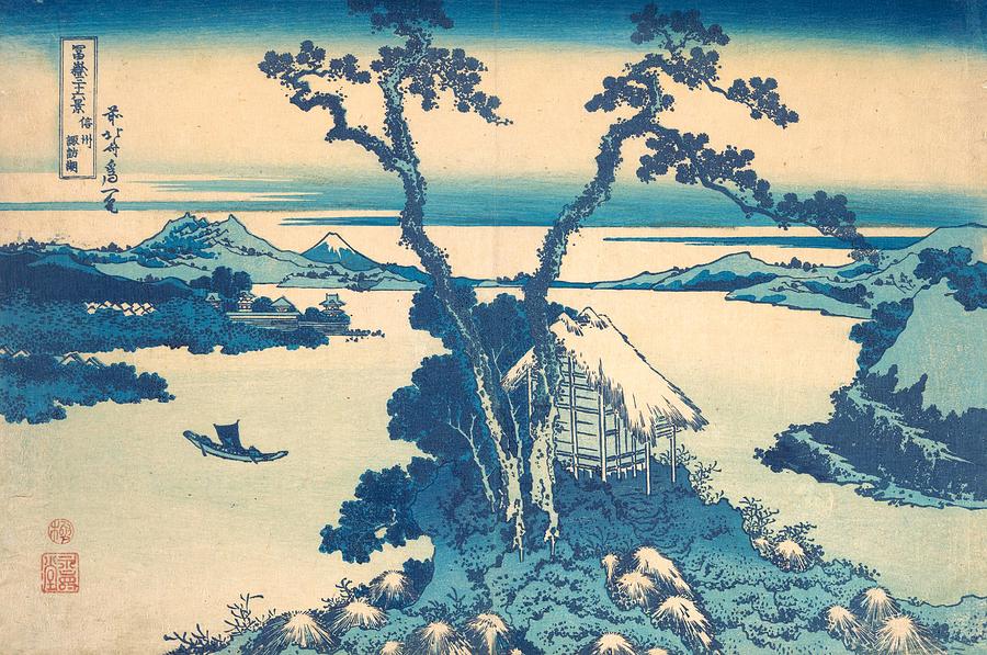 Hokusai Painting - Lake Suwa in Shinano Province by Katsushika Hokusai