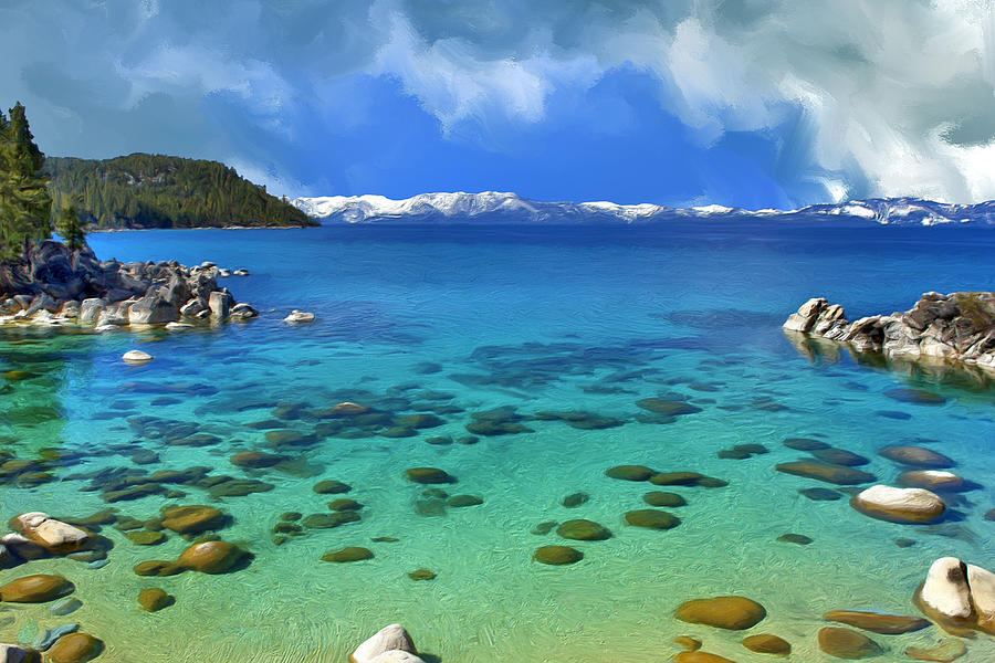 Lake Tahoe Cove Painting by Dominic Piperata