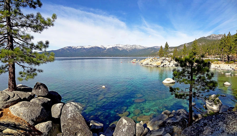 Lake Tahoe From the Rocks Photograph by Evan Peller - Pixels