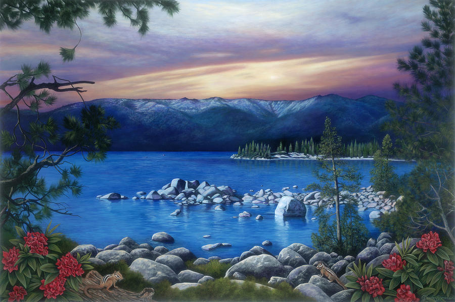 Lake Tahoe Painting by Glenda Stevens