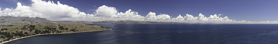 lake titicaca between Peru and Bolivia panorama Photograph by Dirk Ercken