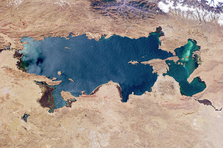 Lake Titicaca From Space Photograph by Nasa