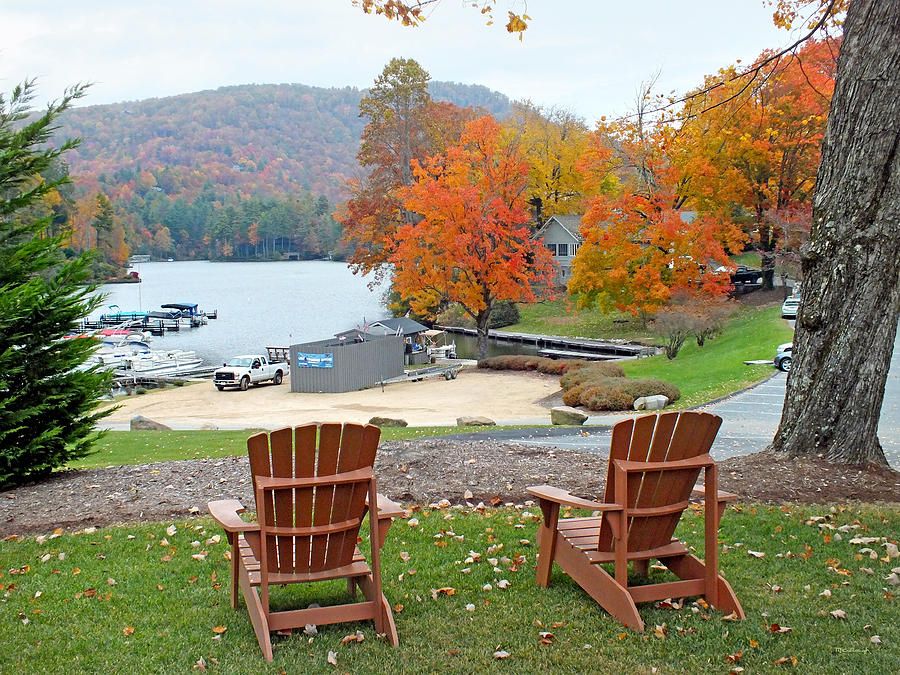 Lake Toxaway Marina in the Fall Photograph by Duane McCullough