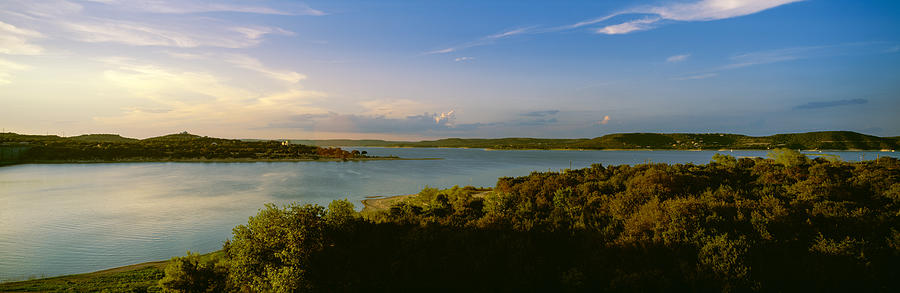Austin Photograph - Lake Travis At Dusk, Austin, Texas, Usa by Panoramic Images