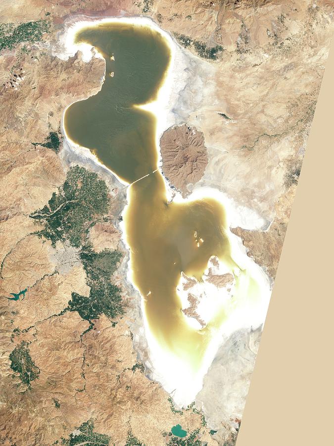 Lake Urmia Photograph by Nasa Earth Observatory