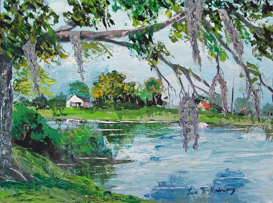 Lake View In Florida Painting by Luis F Rodriguez